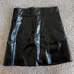 Faux leather skirt